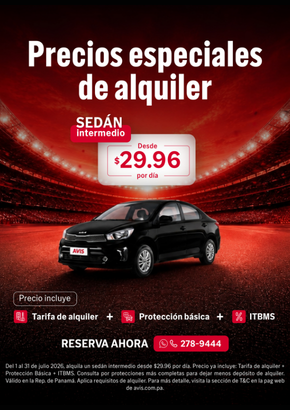 Precios especiales de Alquiler